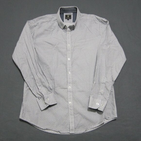Steel & Jelly Button Up Shirt Men's L Gray Blue Button Down Long Sleeve - Picture 1 of 11